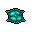 small turquoise pillow