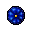 round blue pillow